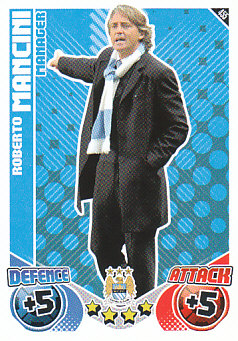 Roberto Mancini Manchester City 2010/11 Topps Match Attax Manager #455